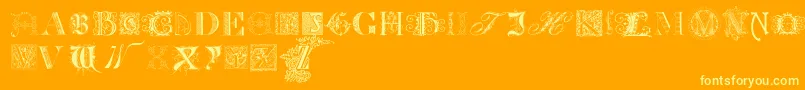More about KidnappedAtOldTimesFree Font KidnappedAtOldTimesFree Font – Yellow Fonts on Orange Background