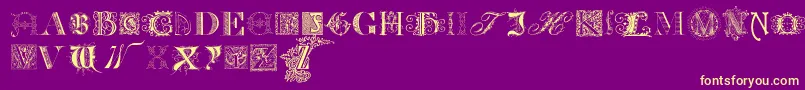 KidnappedAtOldTimesFree Font – Yellow Fonts on Purple Background