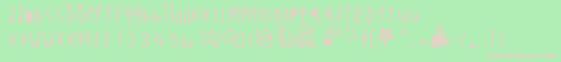 Turtlewishes Font – Pink Fonts on Green Background