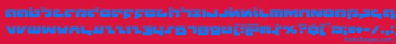 Boomstickhalf Font – Blue Fonts on Red Background