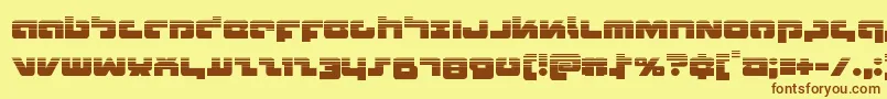 Boomstickhalf-fontti – ruskeat fontit keltaisella taustalla