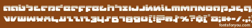 Boomstickhalf-fontti – valkoiset fontit ruskealla taustalla