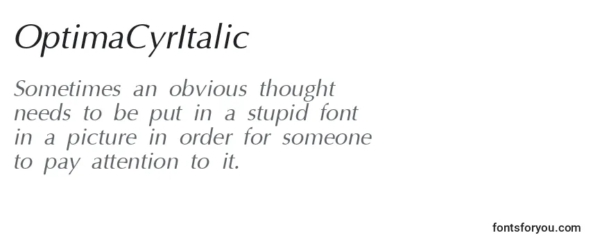 OptimaCyrItalic Font