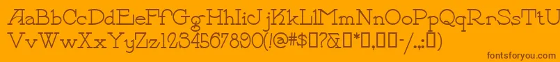 Payzantpen Font – Brown Fonts on Orange Background