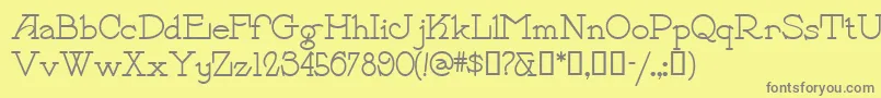 Payzantpen Font – Gray Fonts on Yellow Background