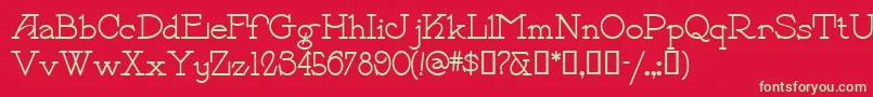 Payzantpen Font – Green Fonts on Red Background