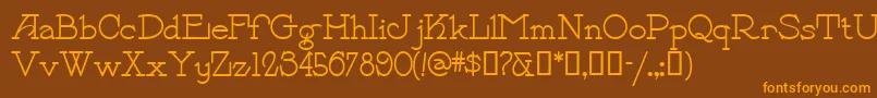 Payzantpen Font – Orange Fonts on Brown Background