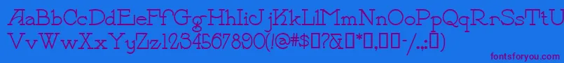 Payzantpen Font – Purple Fonts on Blue Background