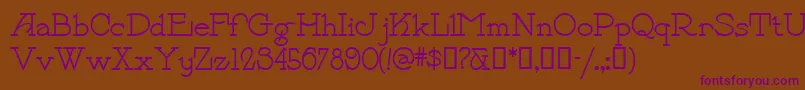 Payzantpen Font – Purple Fonts on Brown Background