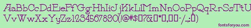 Payzantpen Font – Purple Fonts on Green Background