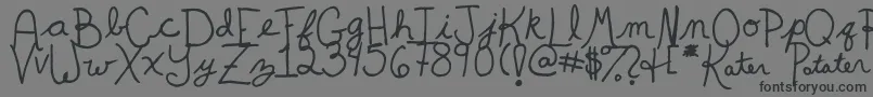 KaterPotater Font – Black Fonts on Gray Background