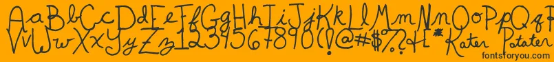 Police KaterPotater – polices noires sur fond orange