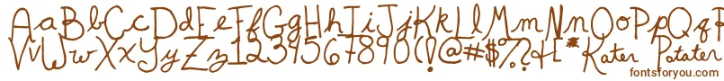 KaterPotater Font – Brown Fonts on White Background