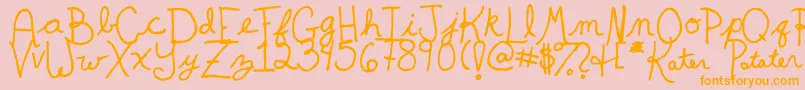 KaterPotater Font – Orange Fonts on Pink Background