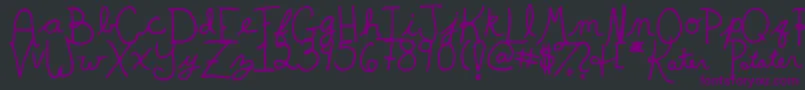 KaterPotater Font – Purple Fonts on Black Background