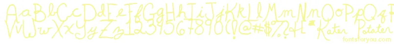 KaterPotater Font – Yellow Fonts on White Background