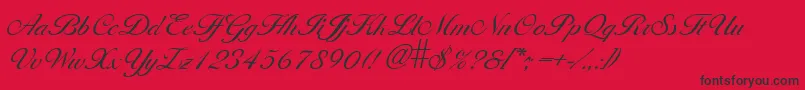 Larissa Font – Black Fonts on Red Background