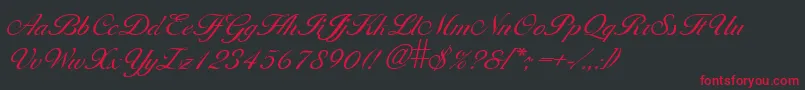 Larissa-Schriftart – Rote Schriften auf schwarzem Hintergrund