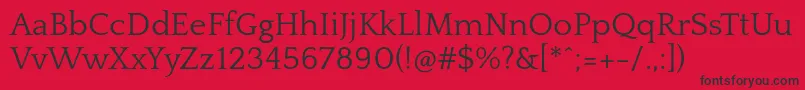 QuattrocentoRegular Font – Black Fonts on Red Background