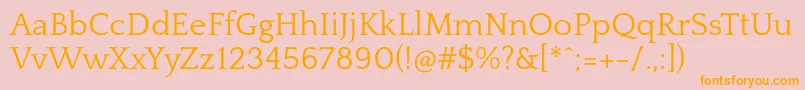 QuattrocentoRegular Font – Orange Fonts on Pink Background