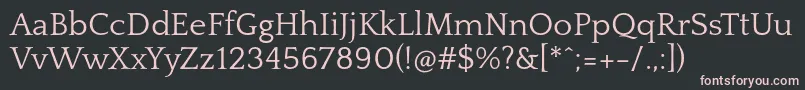 QuattrocentoRegular Font – Pink Fonts on Black Background
