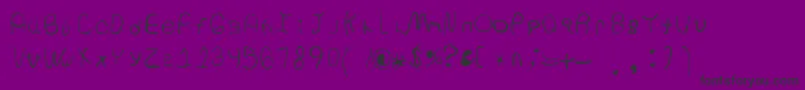 Czcionka MakeEmLookBad – czarne czcionki na fioletowym tle