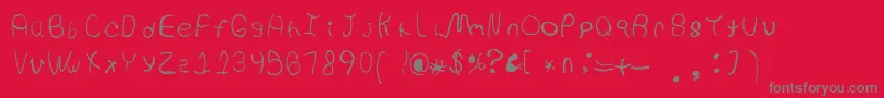 MakeEmLookBad Font – Gray Fonts on Red Background