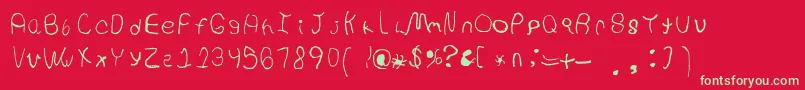 MakeEmLookBad Font – Green Fonts on Red Background