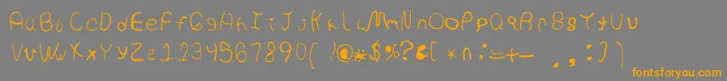 fuente MakeEmLookBad – Fuentes Naranjas Sobre Fondo Gris