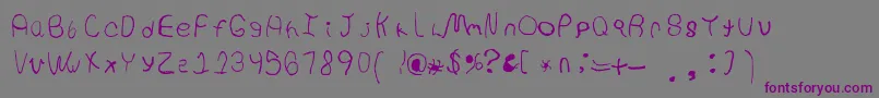 MakeEmLookBad Font – Purple Fonts on Gray Background