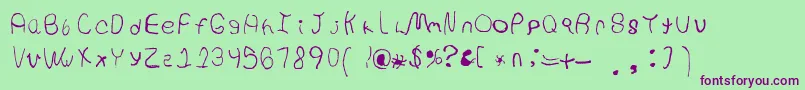 MakeEmLookBad Font – Purple Fonts on Green Background
