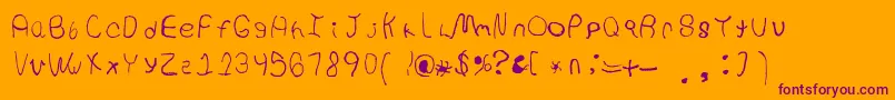 MakeEmLookBad Font – Purple Fonts on Orange Background