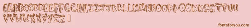 Climbtheladder Font – Brown Fonts on Pink Background