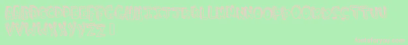 Climbtheladder Font – Pink Fonts on Green Background