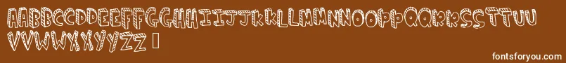 Climbtheladder Font – White Fonts on Brown Background