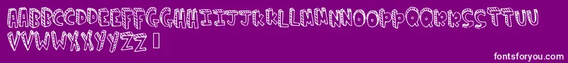 Climbtheladder Font – White Fonts on Purple Background