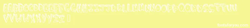 Climbtheladder Font – White Fonts on Yellow Background