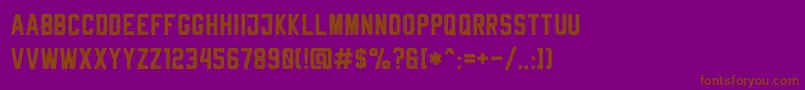 RheibornSansClean Font – Brown Fonts on Purple Background