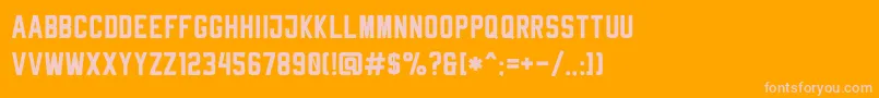 RheibornSansClean Font – Pink Fonts on Orange Background