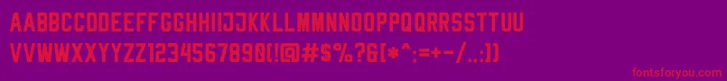 RheibornSansClean Font – Red Fonts on Purple Background