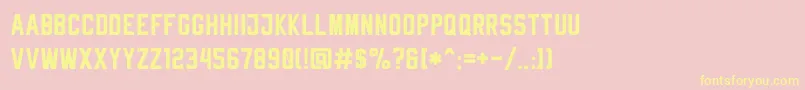 RheibornSansClean Font – Yellow Fonts on Pink Background