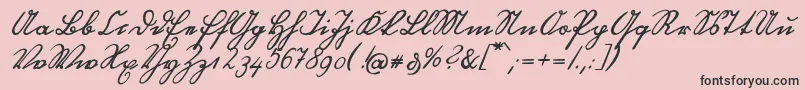 OttilieU1ay Font – Black Fonts on Pink Background
