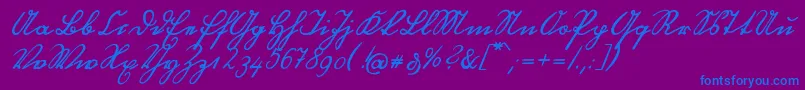 More about OttilieU1ay Font OttilieU1ay Font – Blue Fonts on Purple Background