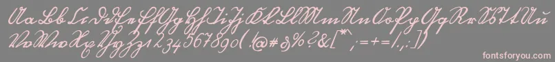 OttilieU1ay Font – Pink Fonts on Gray Background