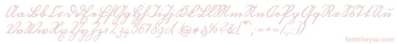 OttilieU1ay Font – Pink Fonts on White Background