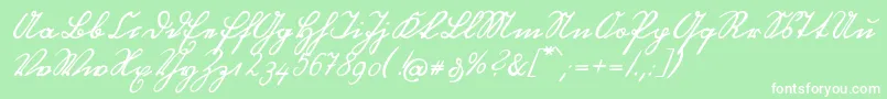 OttilieU1ay Font – White Fonts on Green Background