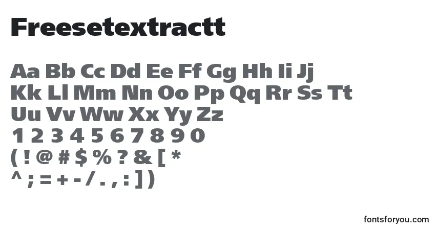 Police Freesetextractt - Alphabet, Chiffres, Caractères Spéciaux