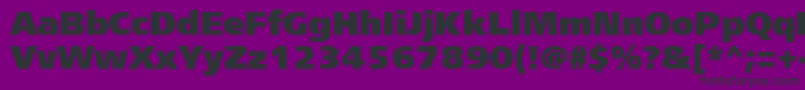 Freesetextractt-Schriftart – Schwarze Schriften auf violettem Hintergrund