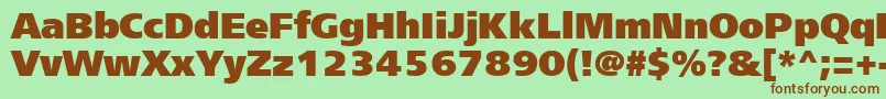Freesetextractt-fontti – ruskeat fontit vihreällä taustalla