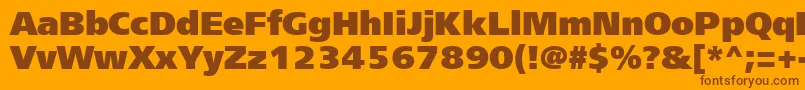 Freesetextractt Font – Brown Fonts on Orange Background